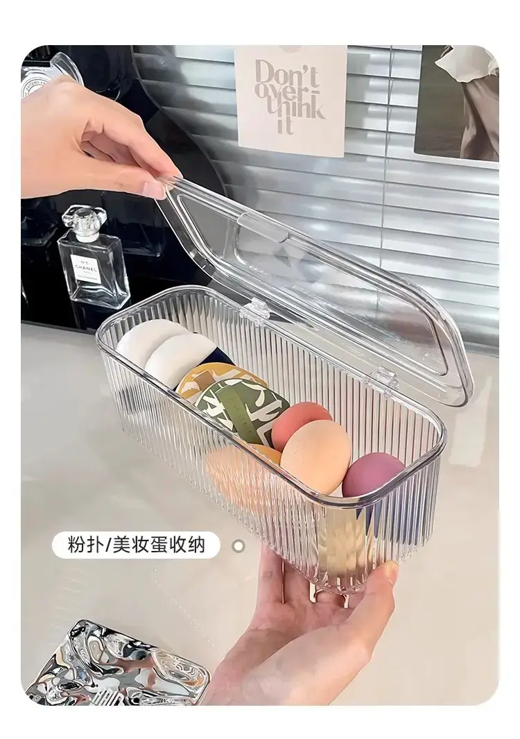 Acrylic Cosmetic Brush & Pen Storage Box Transparent — feature 11