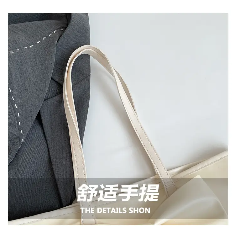 Women's Bow Tote Bag Cream Soft Face Large Capacity — feature 3