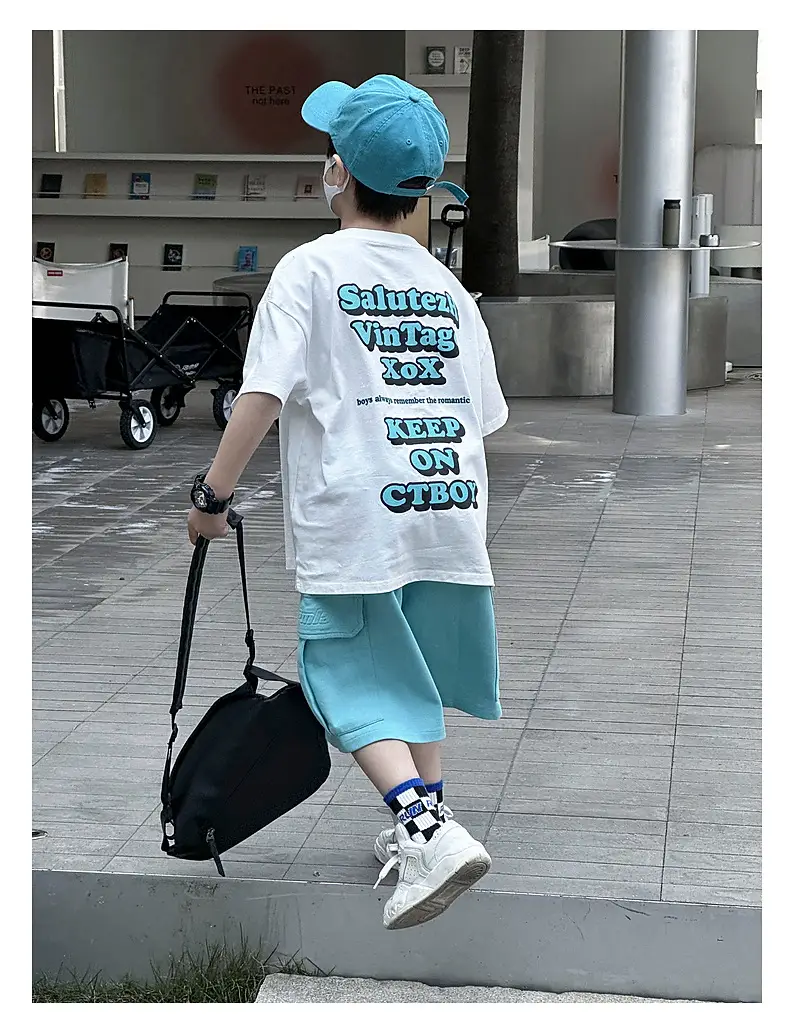Solona Cool Sense Boys T-shirt White Blue Printed 2025 — feature 17