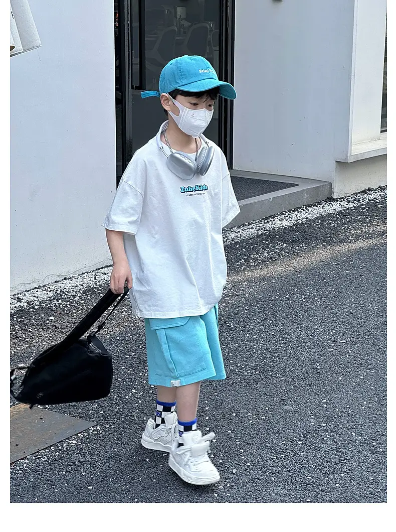 Solona Cool Sense Boys T-shirt White Blue Printed 2025 — feature 26