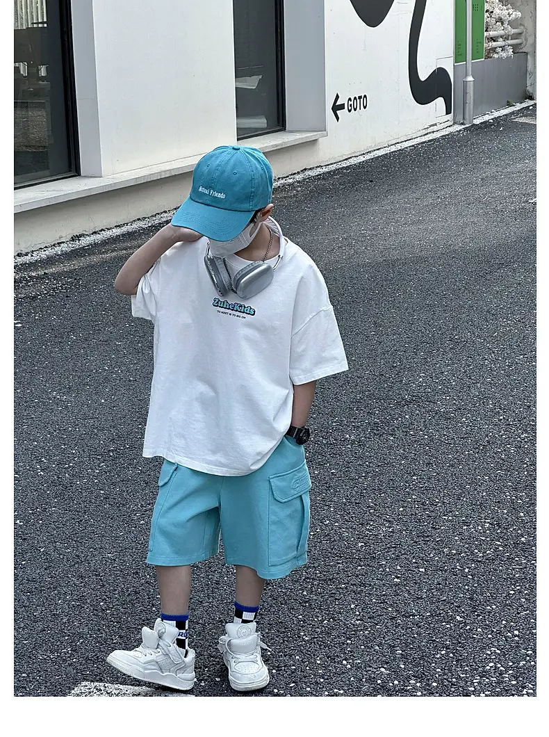 Solona Cool Sense Boys T-shirt White Blue Printed 2025 — feature 27