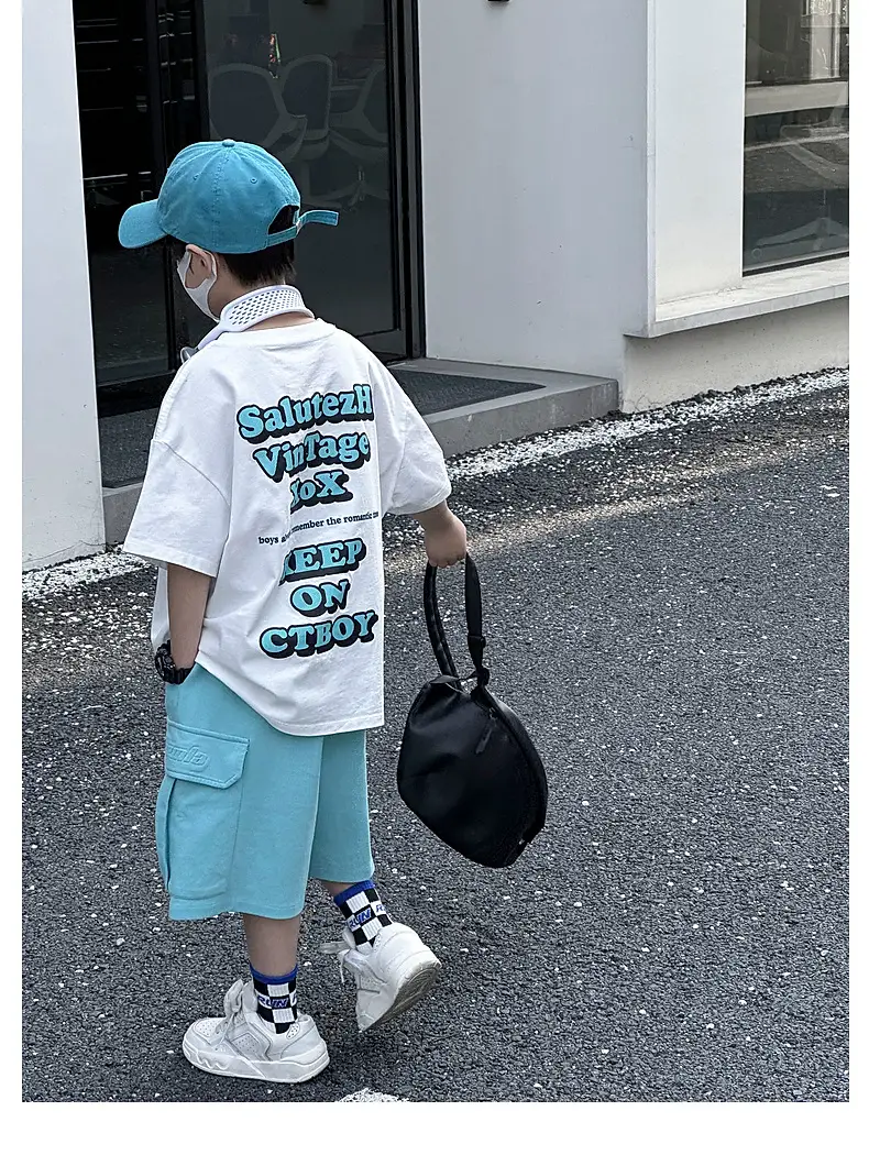 Solona Cool Sense Boys T-shirt White Blue Printed 2025 — feature 28