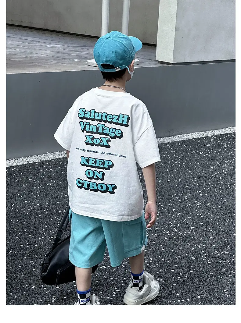 Solona Cool Sense Boys T-shirt White Blue Printed 2025 — feature 30