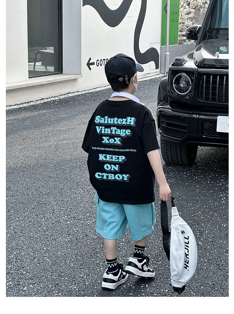 Solona Cool Sense Boys T-shirt White Blue Printed 2025 — feature 32