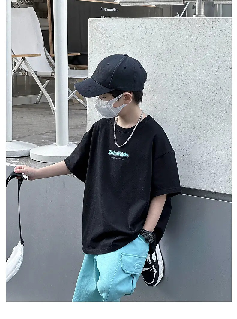 Solona Cool Sense Boys T-shirt White Blue Printed 2025 — feature 35