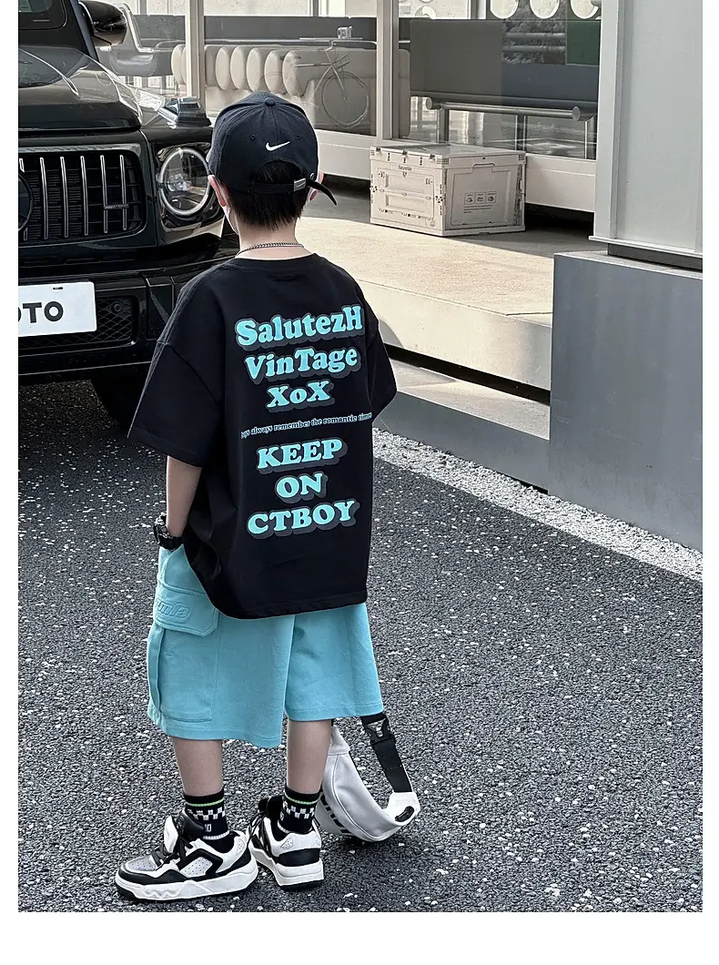 Solona Cool Sense Boys T-shirt White Blue Printed 2025 — feature 37