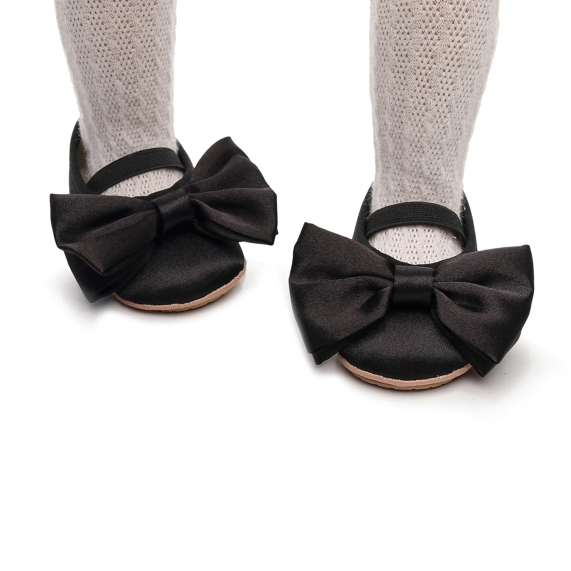Baby Bow Shoes Black Soft Sole Spring Autumn Style