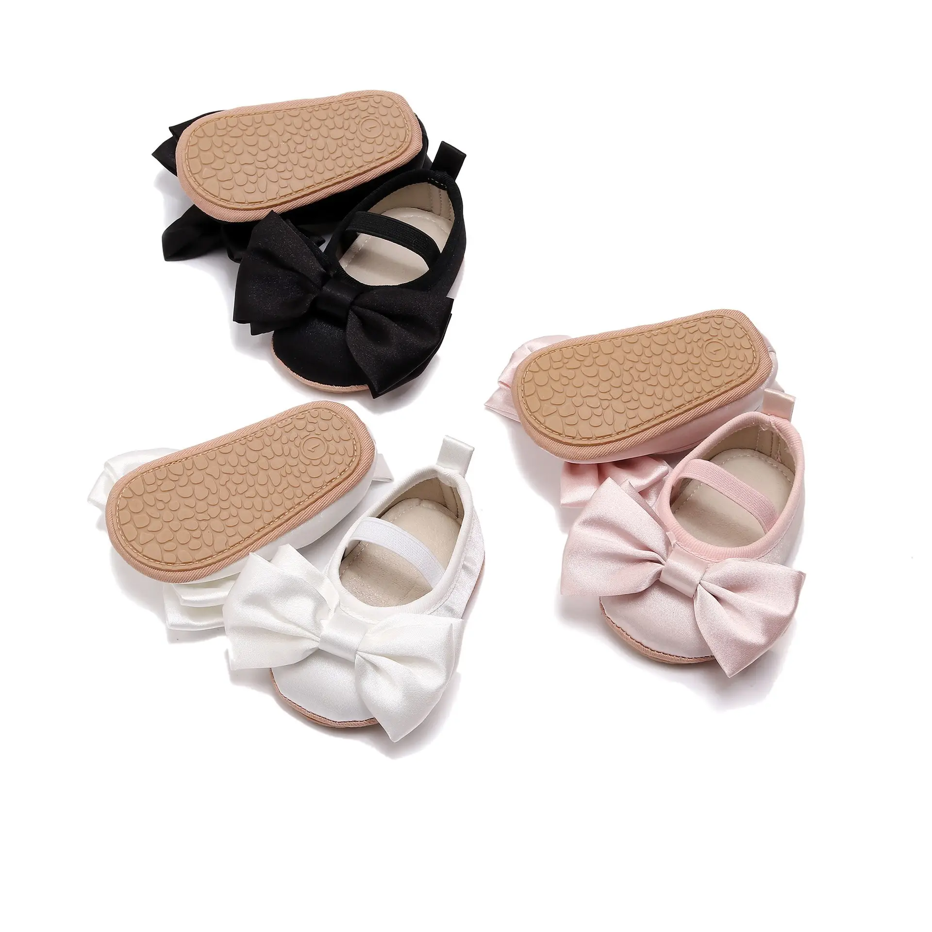 Baby Bow Shoes Black Soft Sole Spring Autumn Style