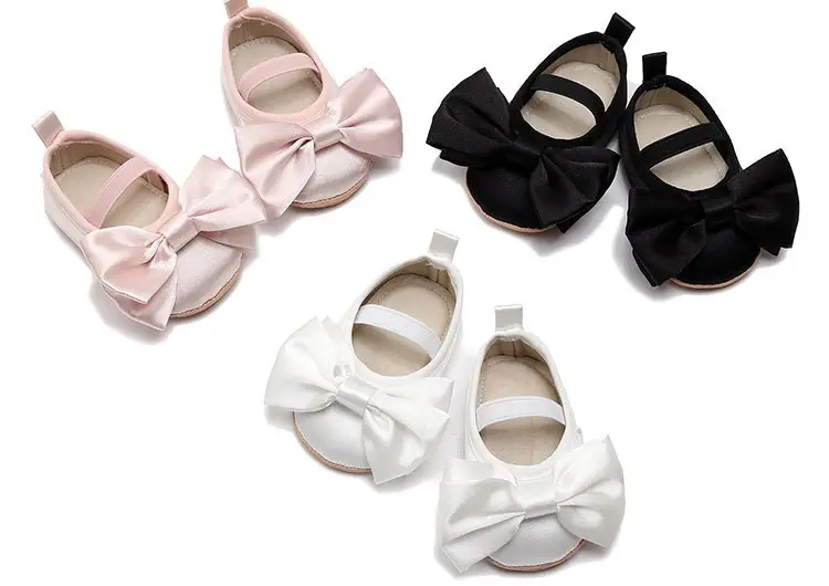 Baby Bow Shoes Black Soft Sole Spring Autumn Style — feature 7