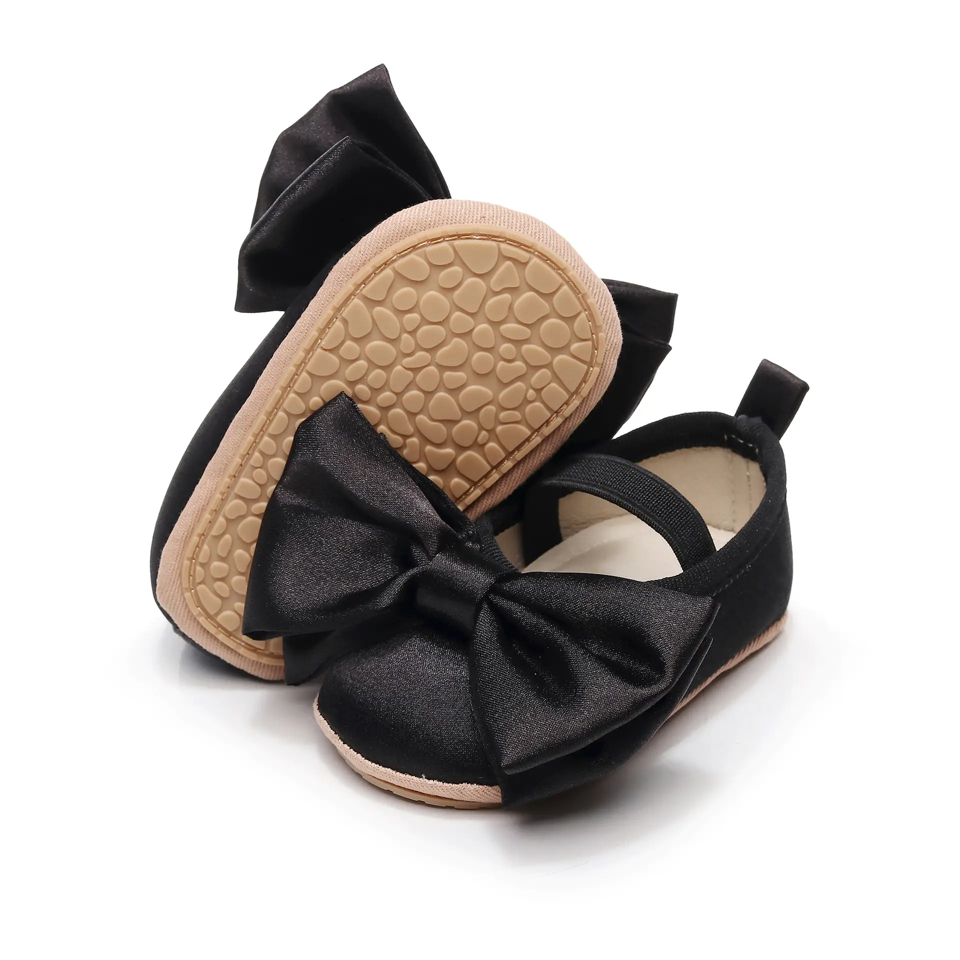 Baby Bow Shoes Black Soft Sole Spring Autumn Style