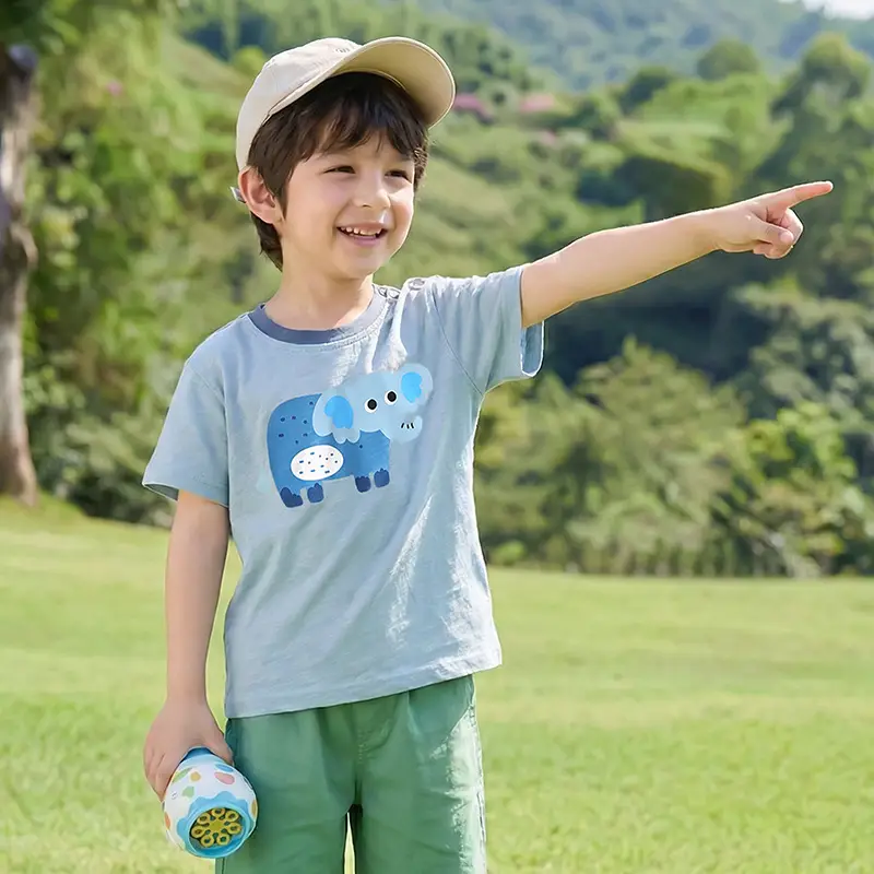 Baby T-Shirt Cartoon Print Cotton Summer Casual - Image 3
