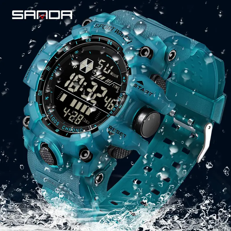 Men's Outdoor Sports Watch Waterproof Luminous Black - Image 18