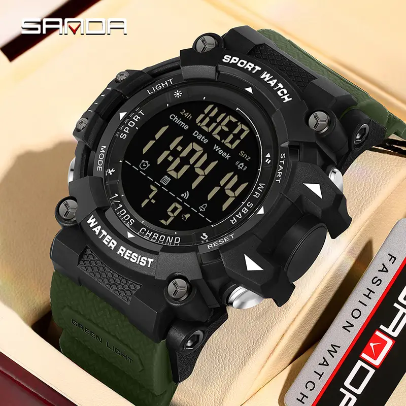 Men's Outdoor Sports Watch Waterproof Luminous Black - Image 12