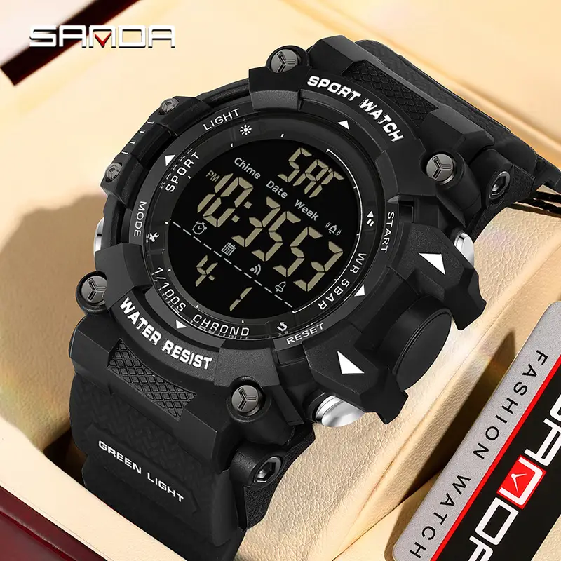 Men's Outdoor Sports Watch Waterproof Luminous Black - Image 13