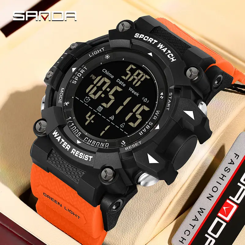 Men's Outdoor Sports Watch Waterproof Luminous Black - Image 9