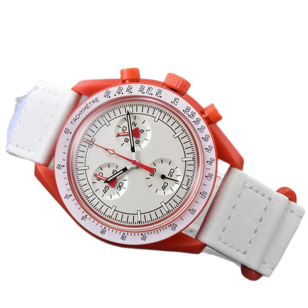 European Quartz Watch with Red Dial and Green Strap - Image 30