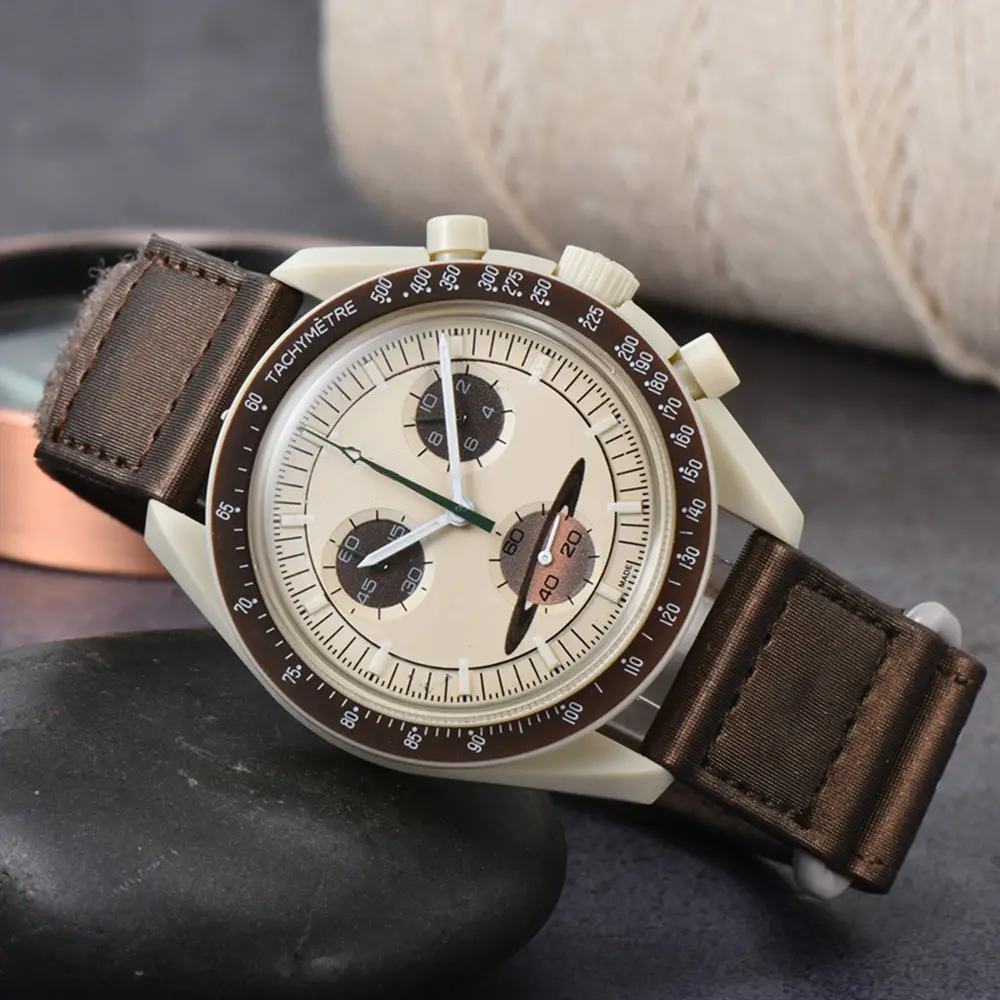 European Quartz Watch with Red Dial and Green Strap - Image 12