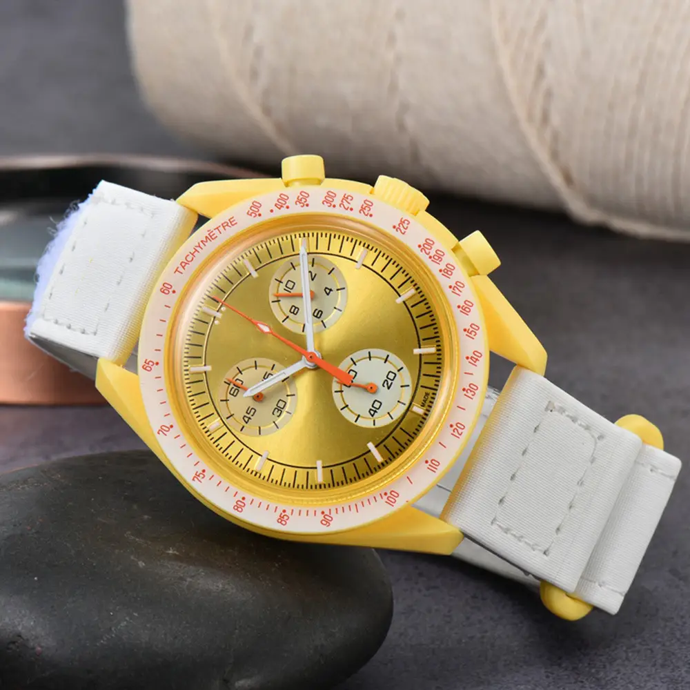 European Quartz Watch with Red Dial and Green Strap - Image 18