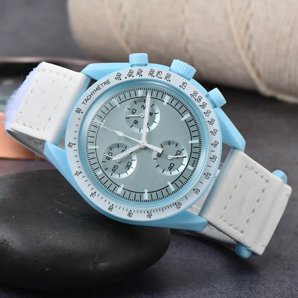 European Quartz Watch with Red Dial and Green Strap - Image 22