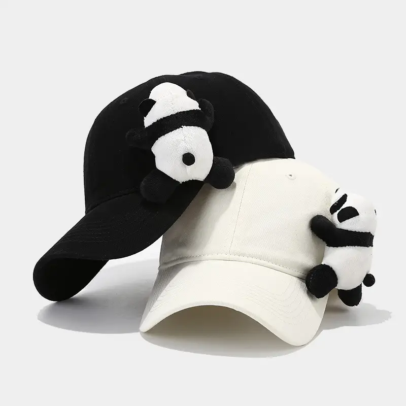 Cute Cartoon Panda Baseball Cap Navy Blue - Image 12