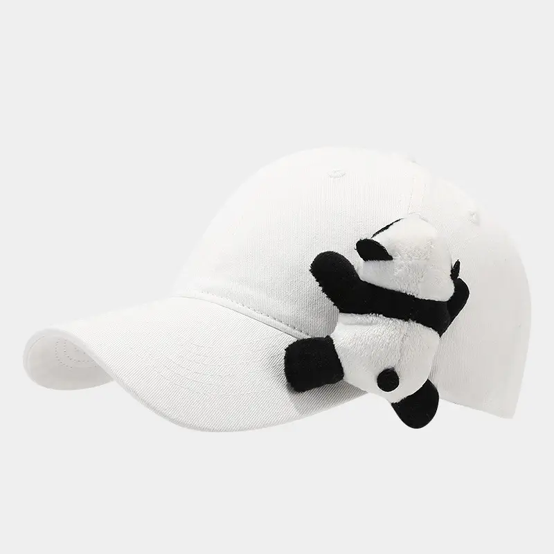 Cute Cartoon Panda Baseball Cap Navy Blue - Image 2