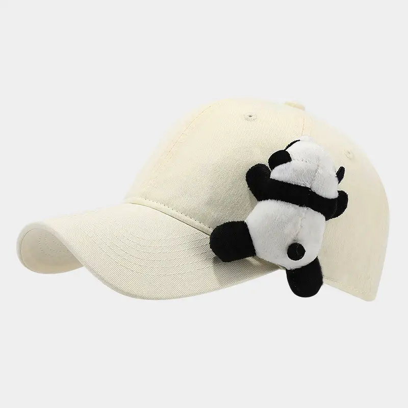 Cute Cartoon Panda Baseball Cap Navy Blue - Image 3