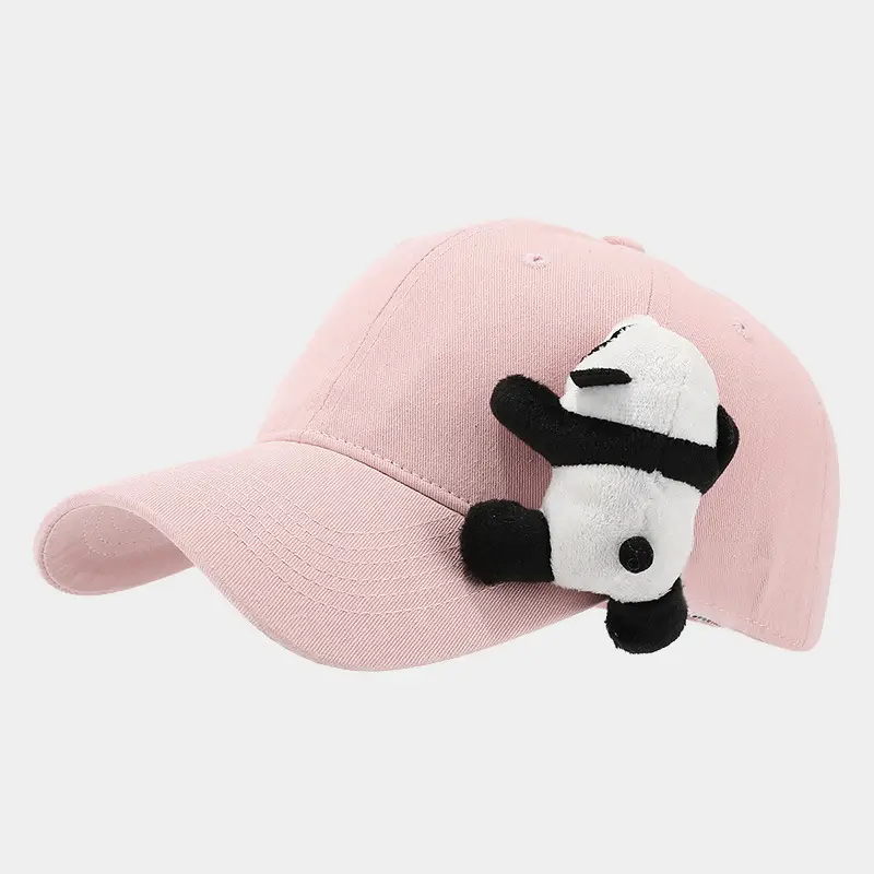 Cute Cartoon Panda Baseball Cap Navy Blue - Image 4
