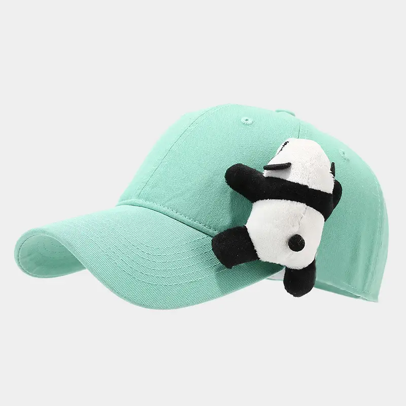 Cute Cartoon Panda Baseball Cap Navy Blue - Image 9