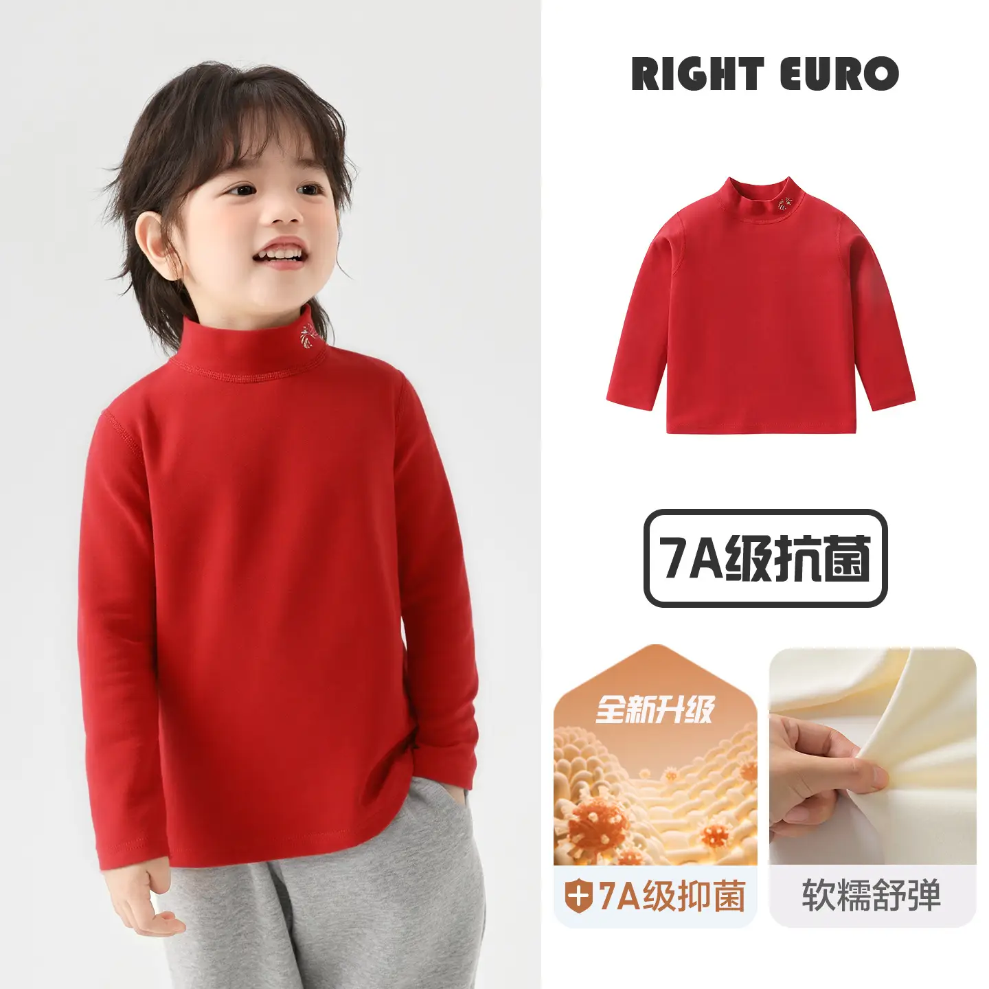 New Arrival Boys Grey Long Sleeve T-Shirt Winter Soft Cotton - Image 15