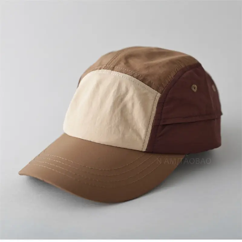 Japanese Style Baseball Cap Five Piece Color Matching Soft Top