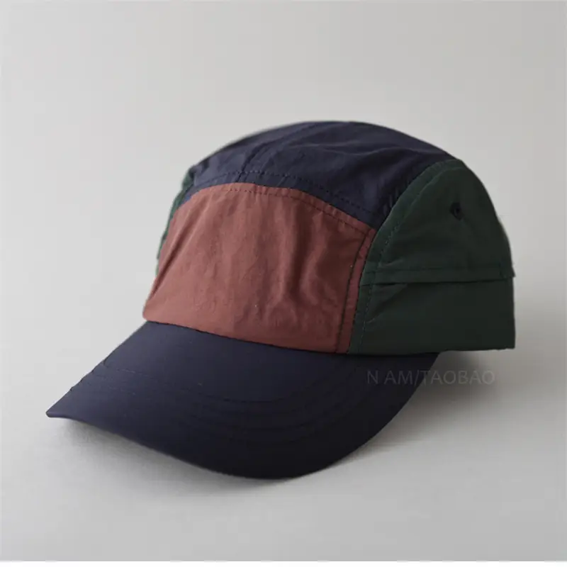 Japanese Style Baseball Cap Five Piece Color Matching Soft Top