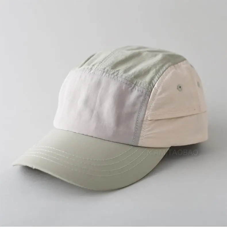Japanese Style Baseball Cap Five Piece Color Matching Soft Top — feature 3