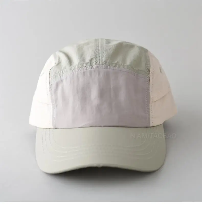 Japanese Style Baseball Cap Five Piece Color Matching Soft Top — feature 4