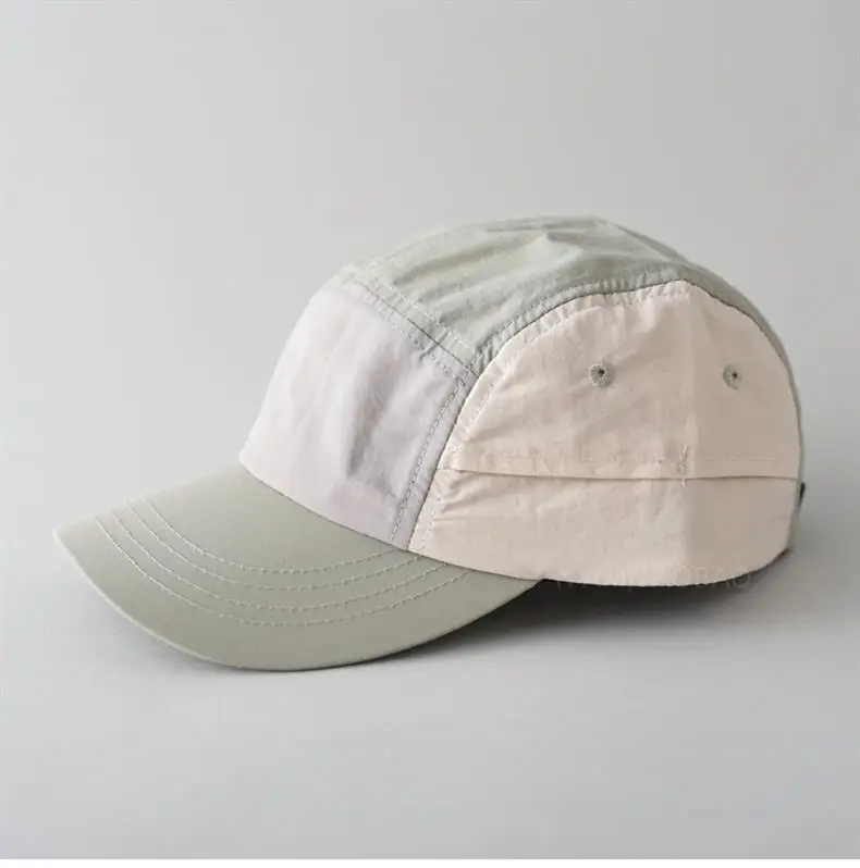 Japanese Style Baseball Cap Five Piece Color Matching Soft Top — feature 5