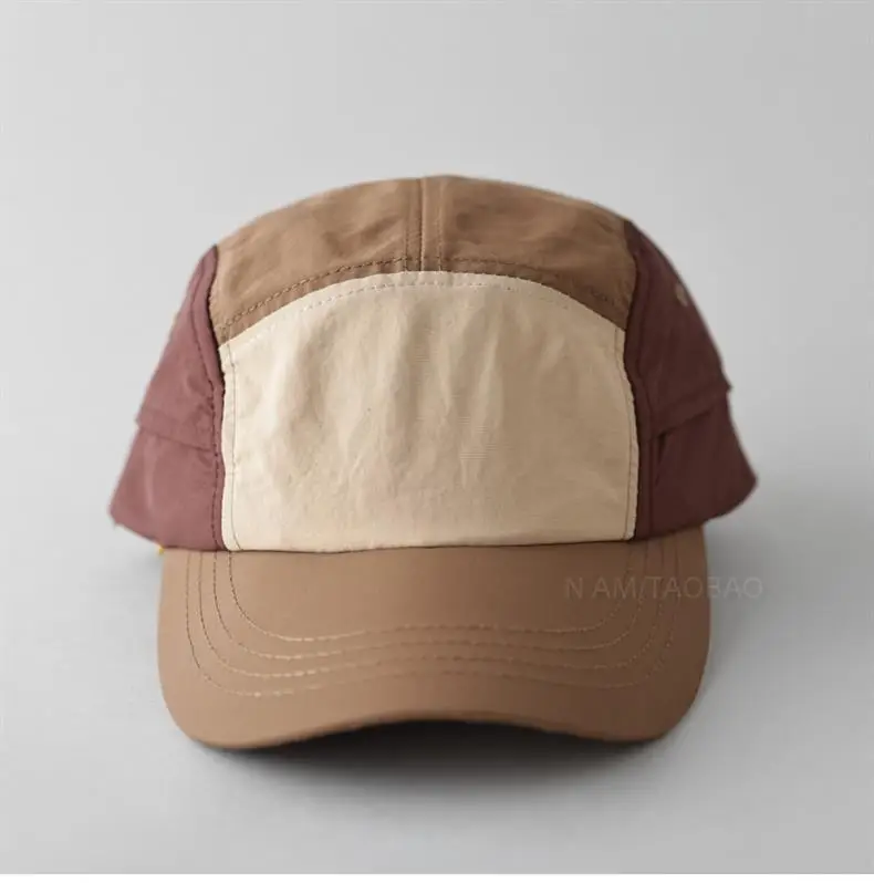 Japanese Style Baseball Cap Five Piece Color Matching Soft Top — feature 6
