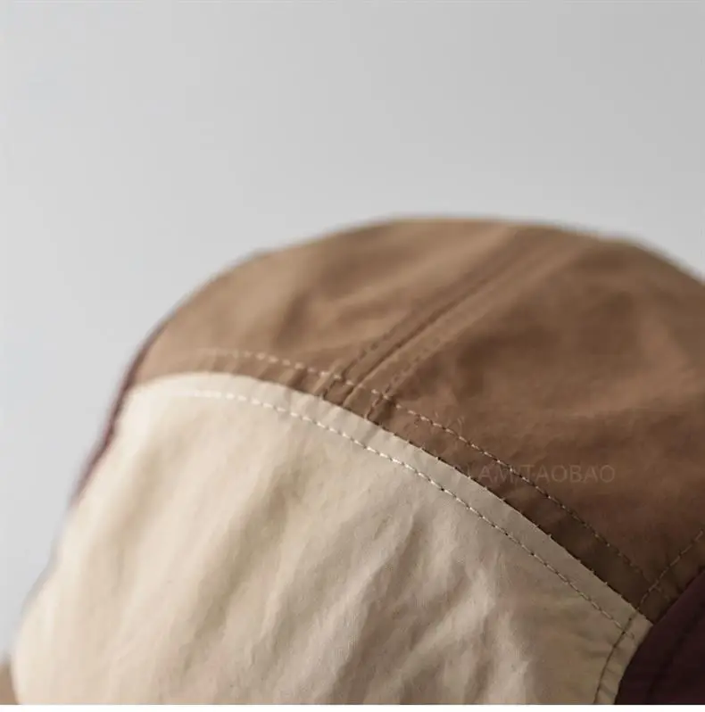 Japanese Style Baseball Cap Five Piece Color Matching Soft Top — feature 7