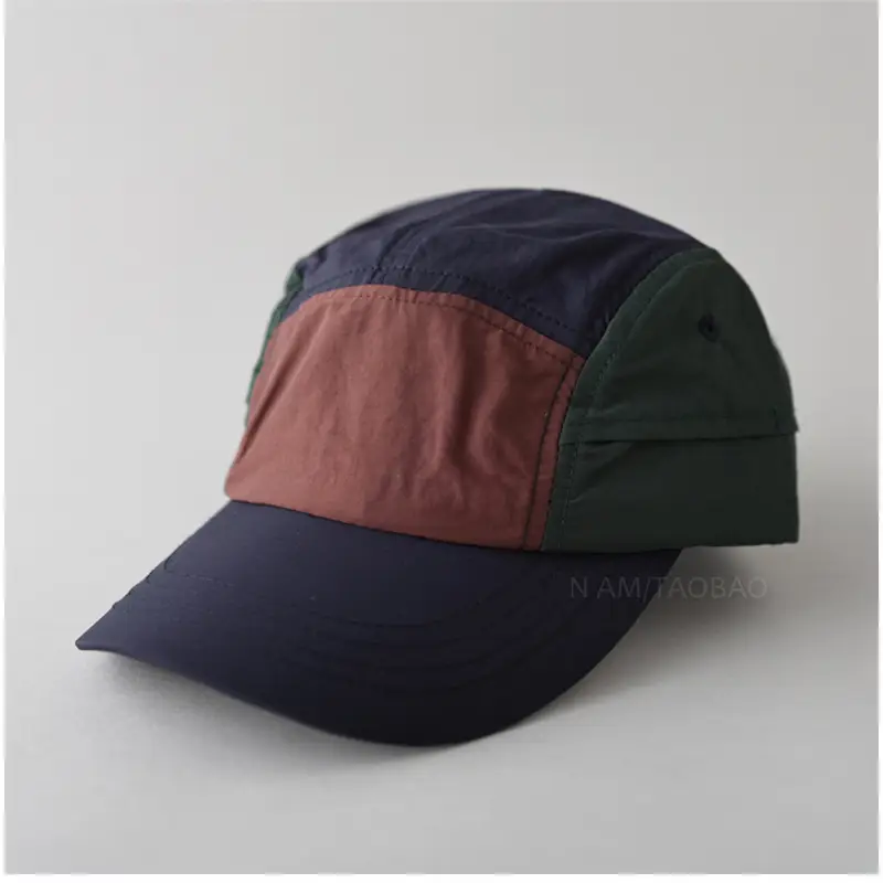 Japanese Style Baseball Cap Five Piece Color Matching Soft Top