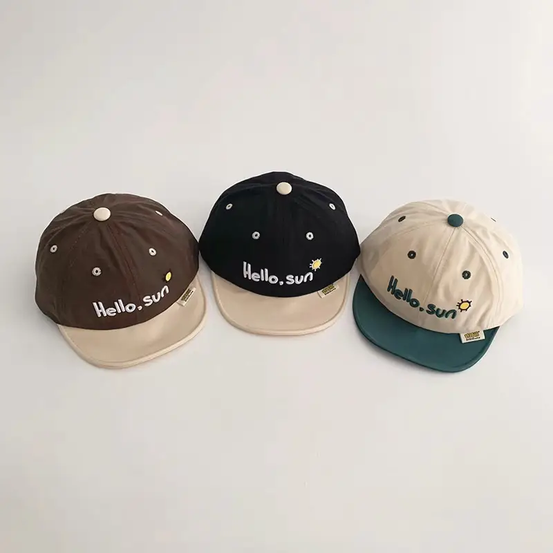 Hello Sun Cap for Kids Boys Girls Baseball Cap Sunshade