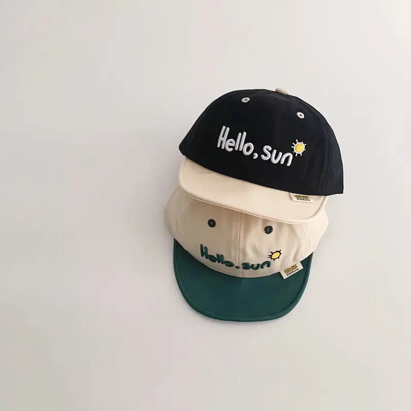 Hello Sun Cap for Kids Boys Girls Baseball Cap Sunshade