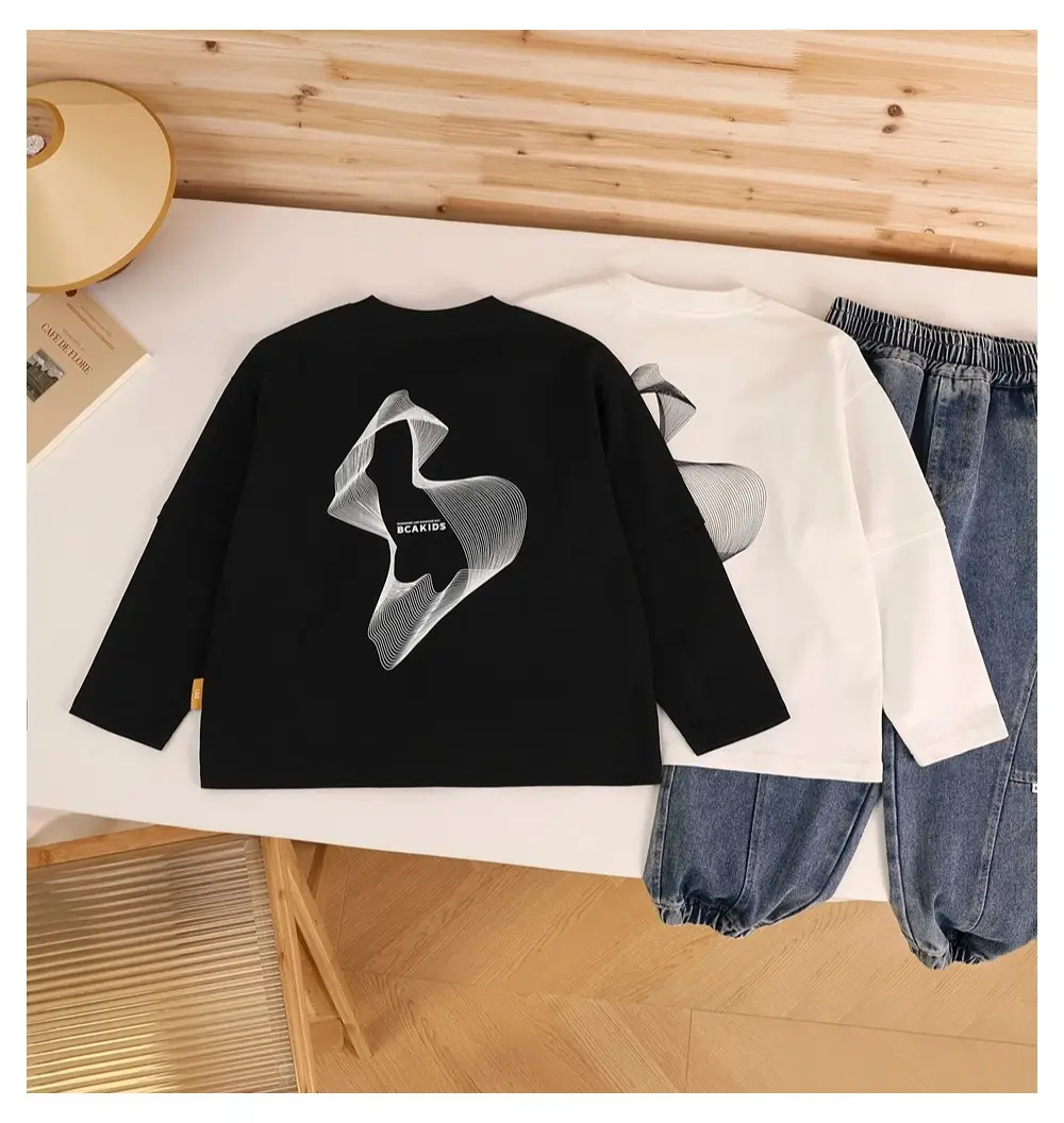 2026 Black Printed Long Sleeve T-Shirt for Boys — feature 10