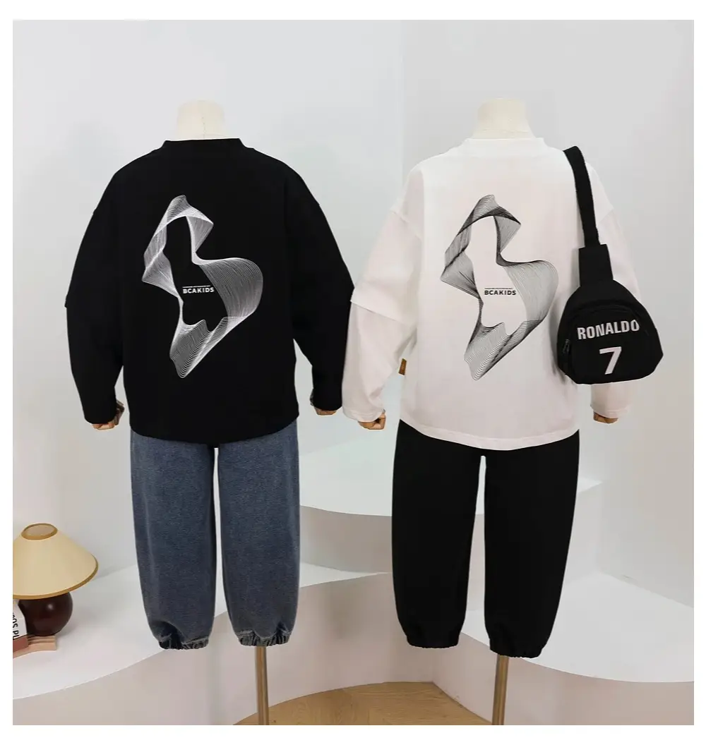 2026 Black Printed Long Sleeve T-Shirt for Boys — feature 15