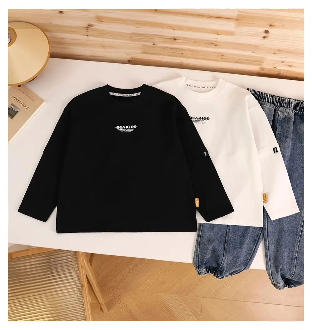 2026 Black Printed Long Sleeve T-Shirt for Boys — feature 7
