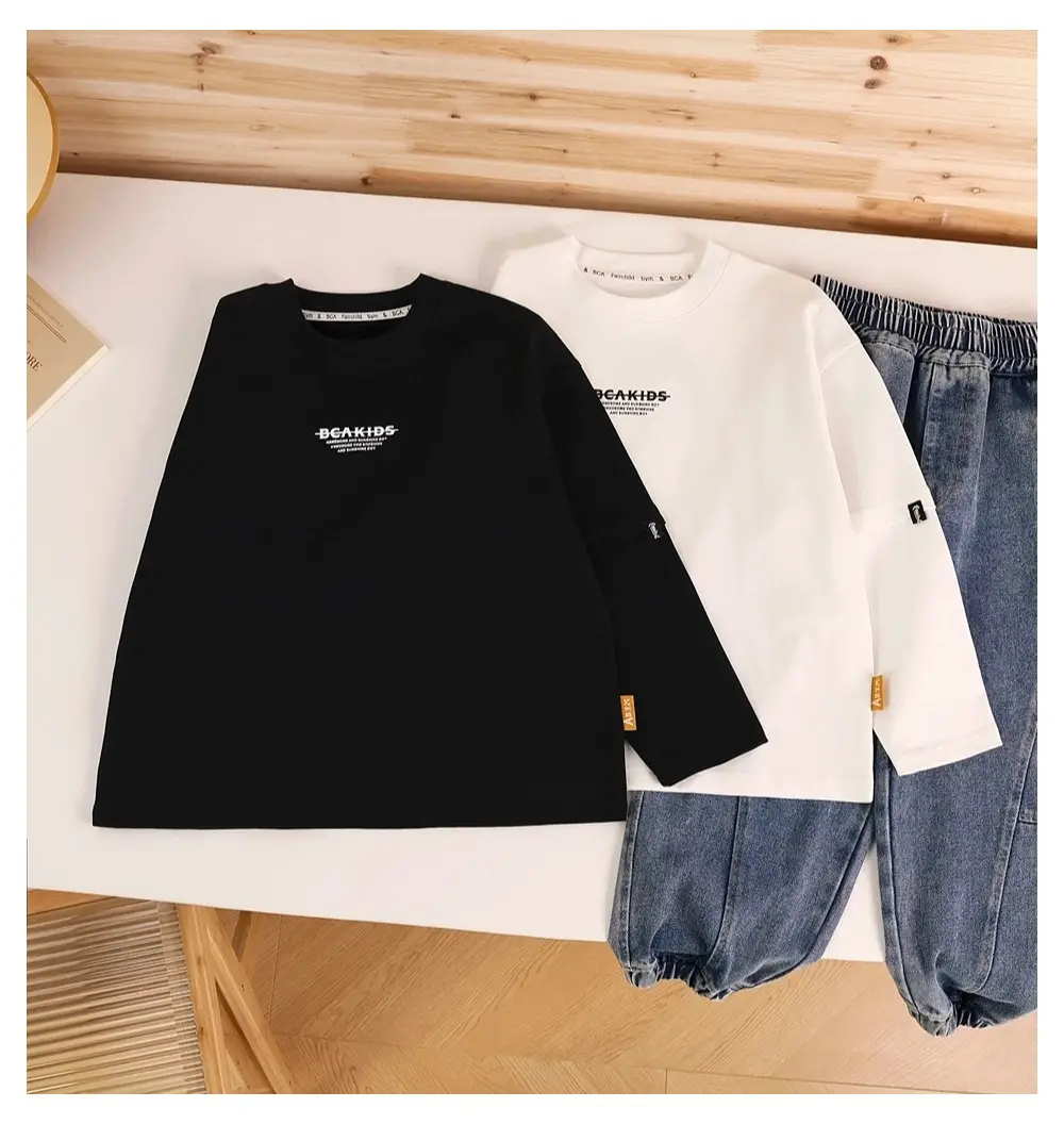 2026 Black Printed Long Sleeve T-Shirt for Boys — feature 9