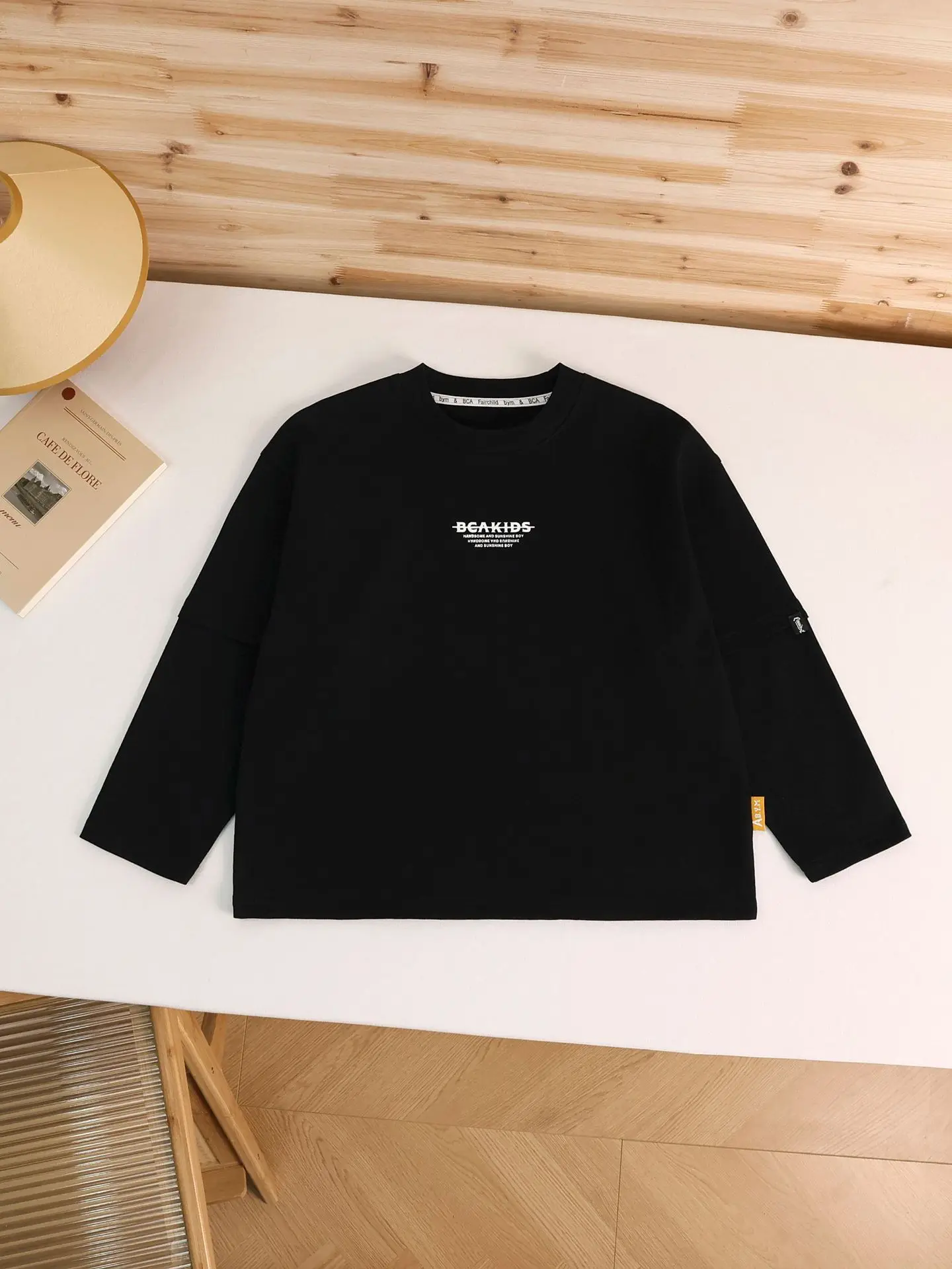 2026 Black Printed Long Sleeve T-Shirt for Boys - Image 2