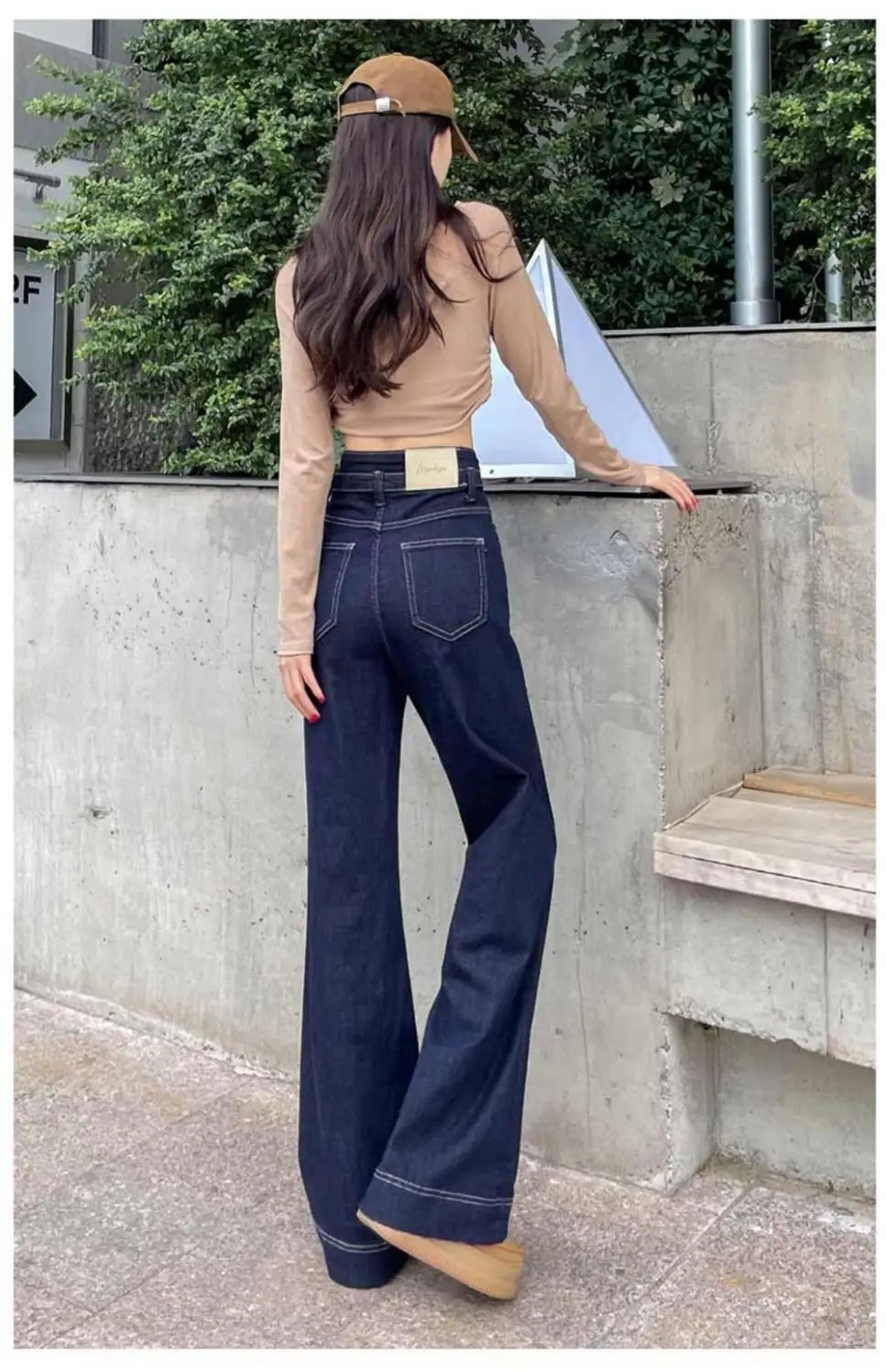 Dark Blue Stretch Wide Leg Jeans for Women 2025 — feature 20