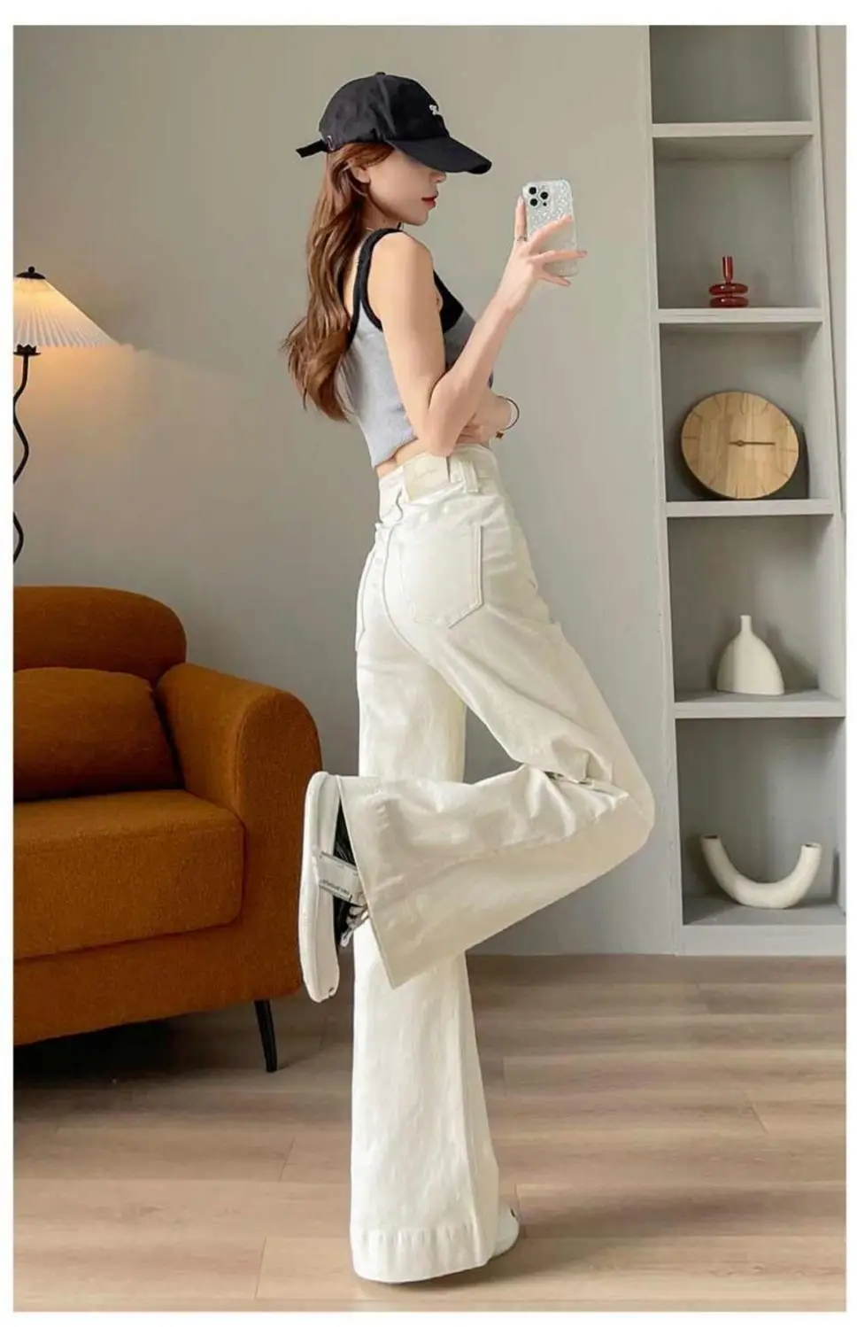 Dark Blue Stretch Wide Leg Jeans for Women 2025 — feature 5