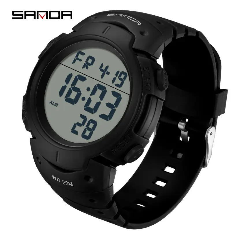Sanda Spaceman Men's Black Digital Watch 48 Hours Battery - Image 13