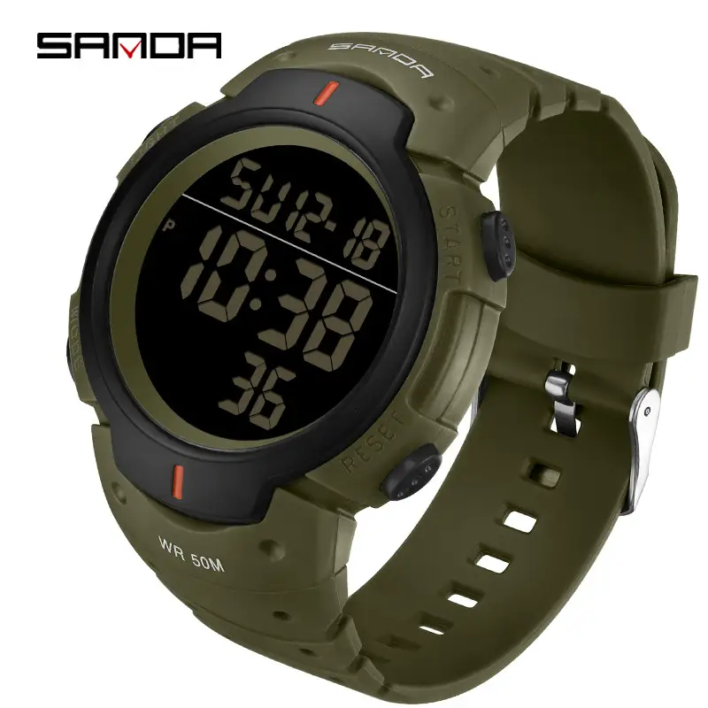 Sanda Spaceman Men's Black Digital Watch 48 Hours Battery - Image 4