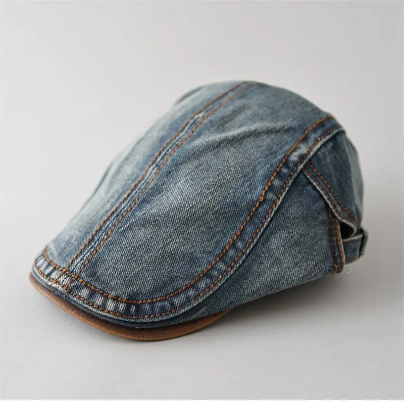 Denim Cap Men's Women's Spring Autumn New Washed Old British Retro Advanced Cap Painter's Casual All-match Hat - Image 6