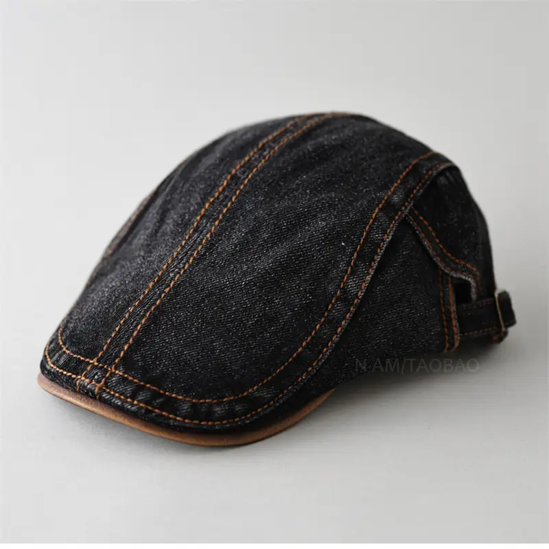 Denim Cap Men's Women's Spring Autumn New Washed Old British Retro Advanced Cap Painter's Casual All-match Hat - Image 9